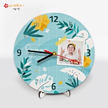 고급 우드 시계 무소음 포토 _생일 축하 시계 사계절 (벽걸이 탁상용 겸용)